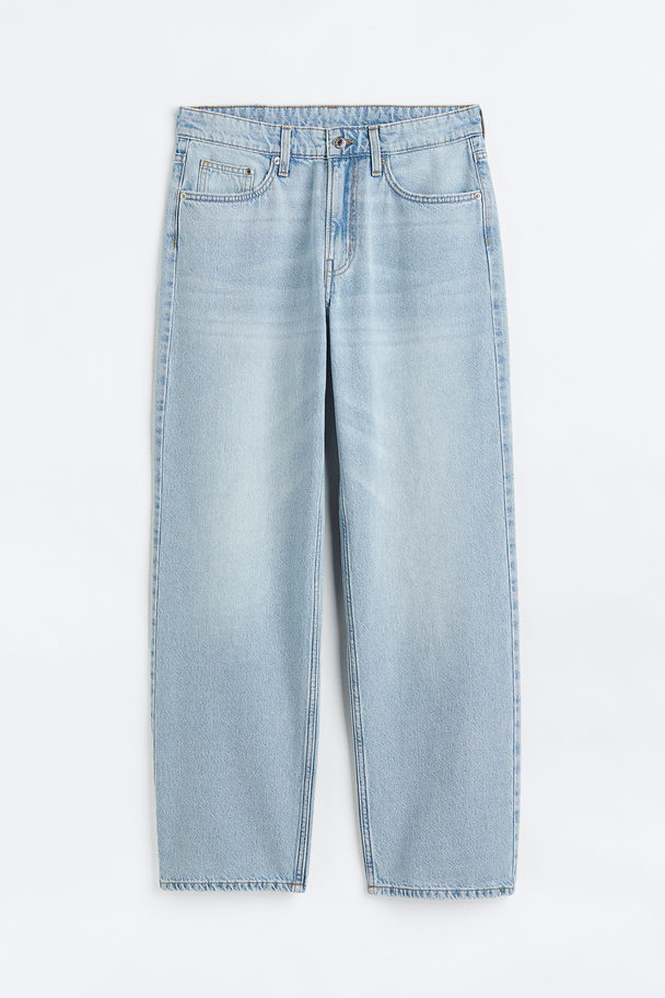 H&M 90s Baggy Low Jeans Ljus Denimblå