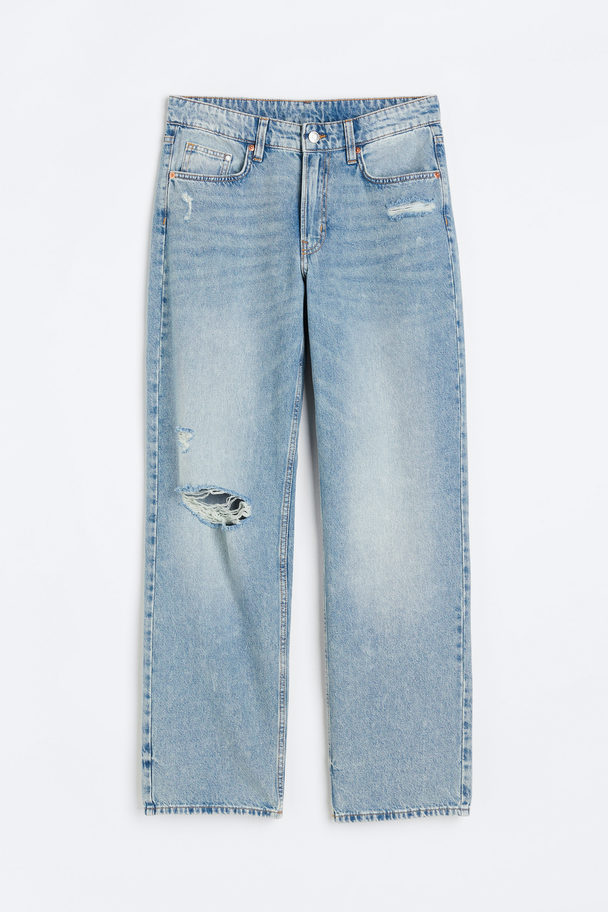 H&M 90s Baggy Low Jeans Hellblau