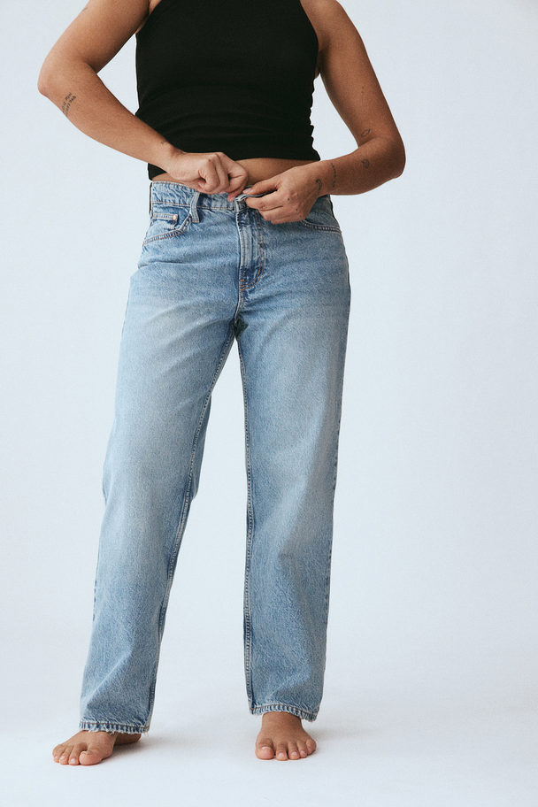 H&M 90's Baggy Low Jeans Licht Denimblauw