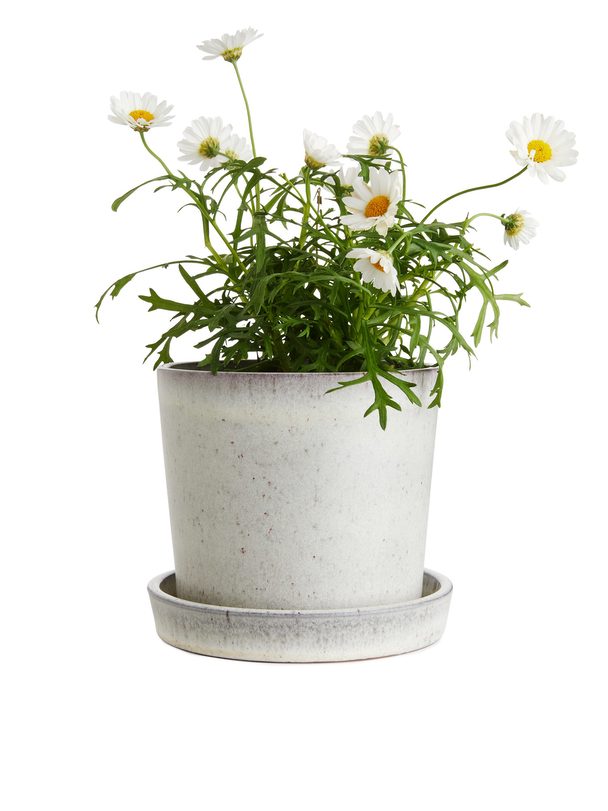 Arket Terracotta Flower Pot 12 Cm Off White