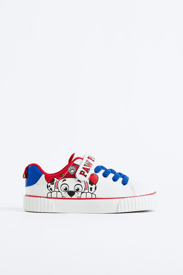 H&M Sneakers Met Print Wit/paw Patrol