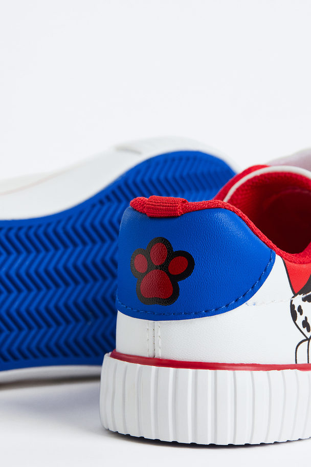 H&M Sneakers Met Print Wit/paw Patrol