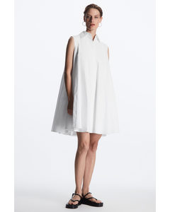 Sleeveless Voluminous A-line Dress White