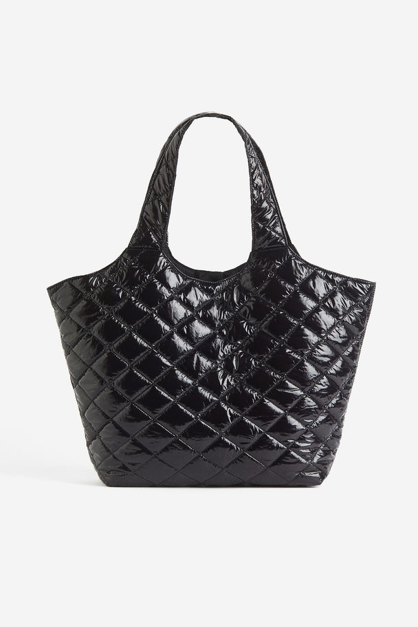 H&M Quilted Shopper Black