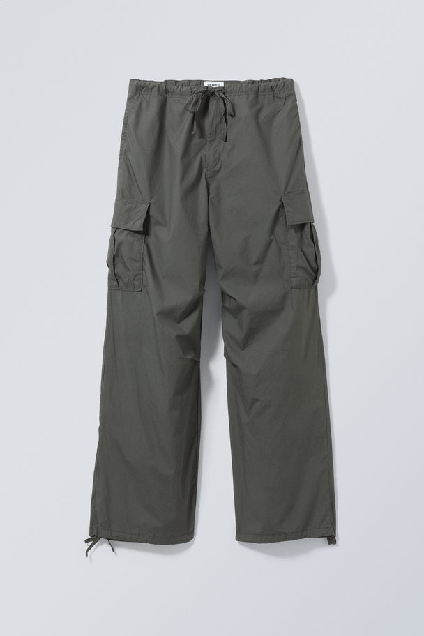 Weekday Parachute Loose Cargo Trousers Dark Grey