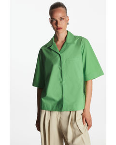Boxy-fit Short-sleeved Shirt Bright Green