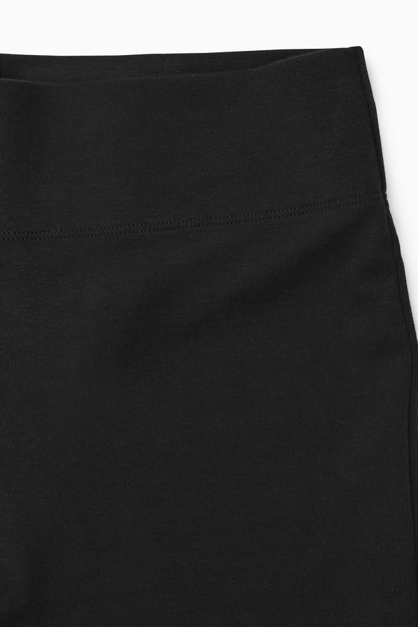 COS Kick-flare Jersey Trousers Black