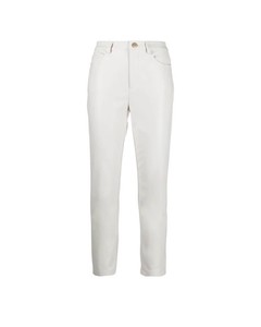 Pinko Susan 14 Skinny Fit White Faux Leather Trousers