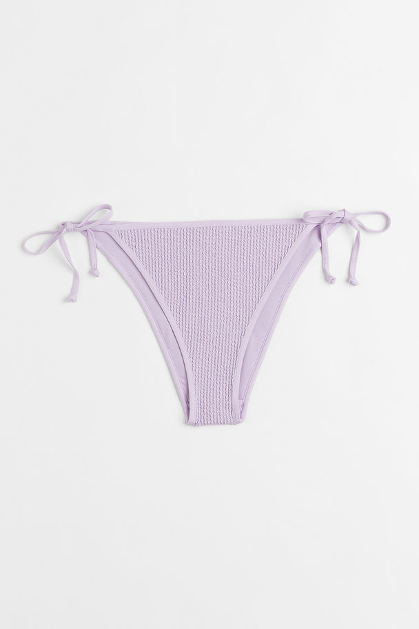 H&M Tie-tanga Bikini Bottoms Light Purple