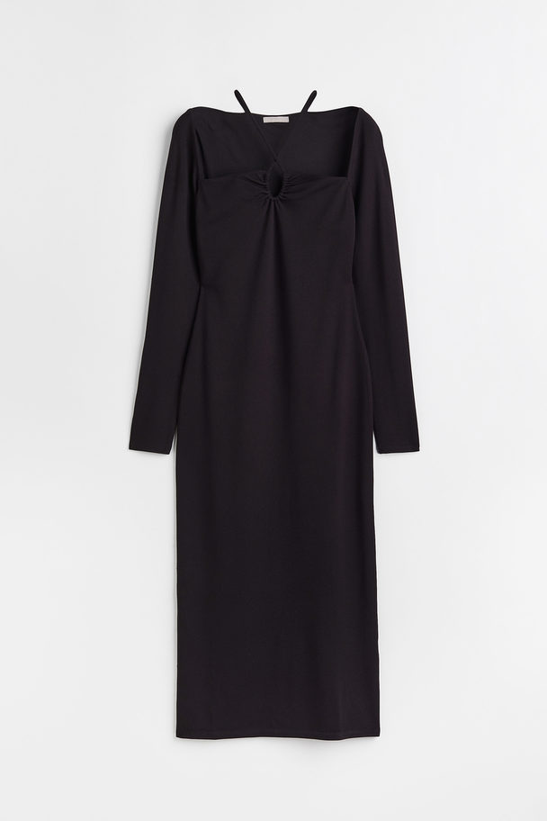 H&M Halterneck Bodycon Dress Black