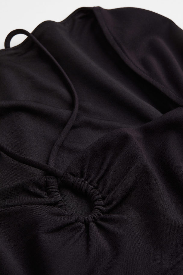 H&M Bodycon-Kleid mit Neckholder Schwarz