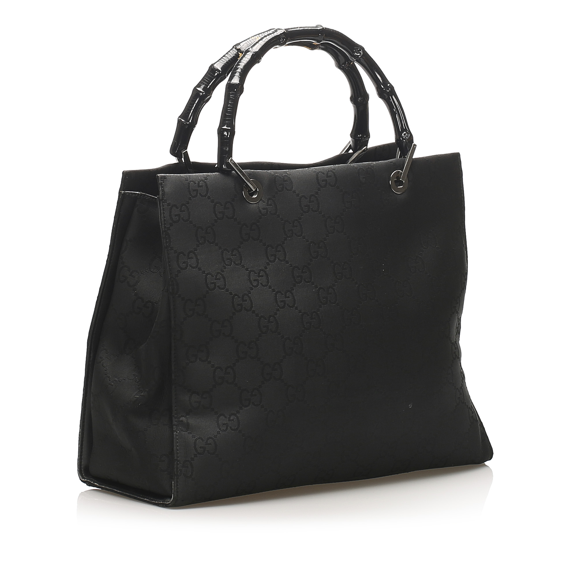 gucci canvas tote black