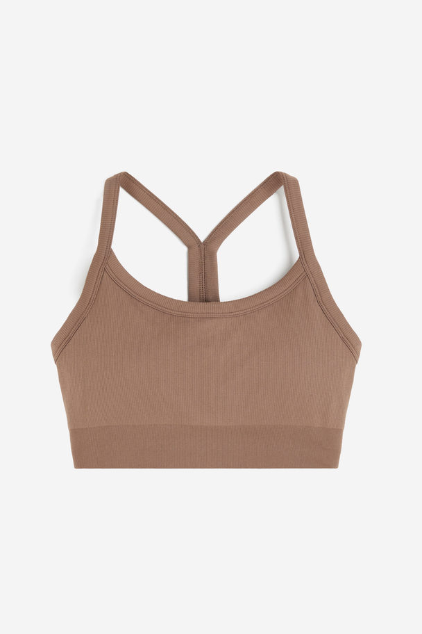 H&M DryMove™ Seamless Sport-BH Medium Support Braun