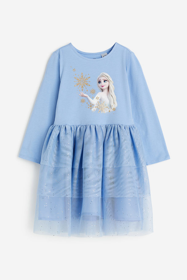 H&M Tulle-skirt Dress Blue/frozen