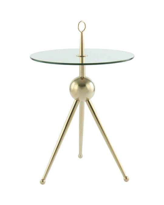 360Living Sidetable Ontario 325 Gold / Clear