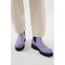 Chunky Leather Chelsea Boots Purple