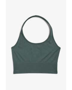 Sporty Halter Top Dark Grey