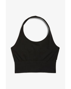 Sporty Halter Top Black