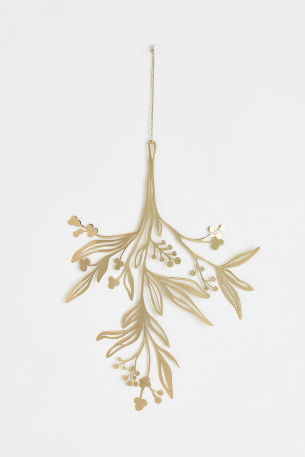 H&M HOME Metal Mistletoe Ornament Gold-coloured