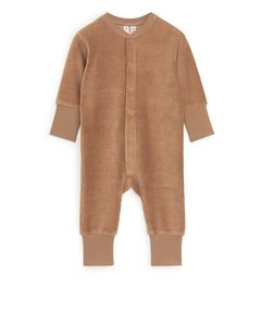 Jersey Corduroy Overall Light Brown