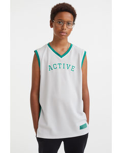Basketball Vest Top Light Grey/active