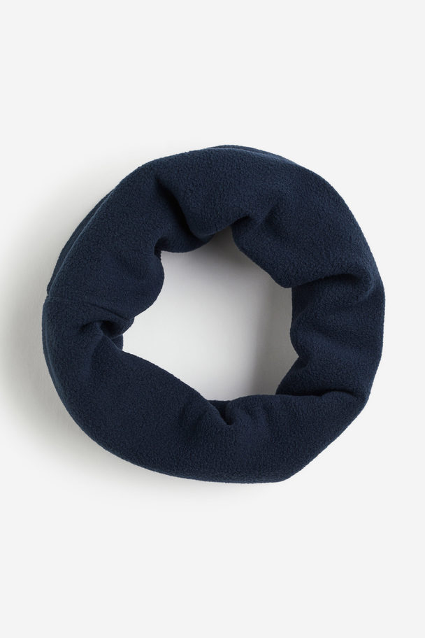 H&M Tubehalstørklæde I Fleece Mørkeblå