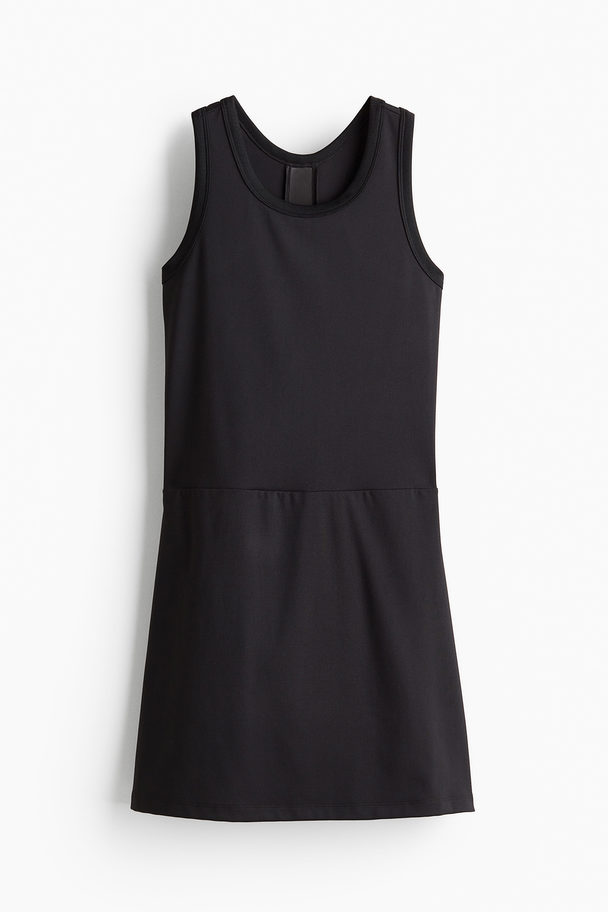 H&M DryMove™ Tenniskleid Schwarz