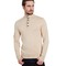Half-buttoned Sweater Camel Heathe Black