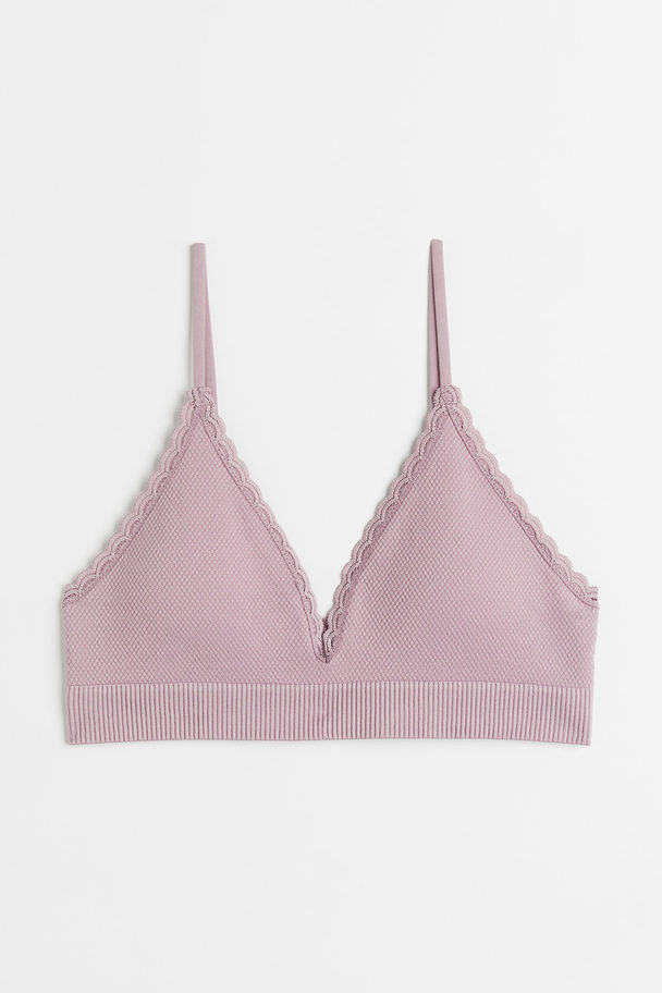 H&M Seamless Padded Tricot Bh Paars