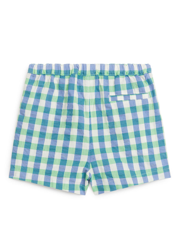 ARKET Seersucker-shorts Grønn/blå