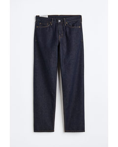 Straight Relaxed Jeans Donker Denimblauw
