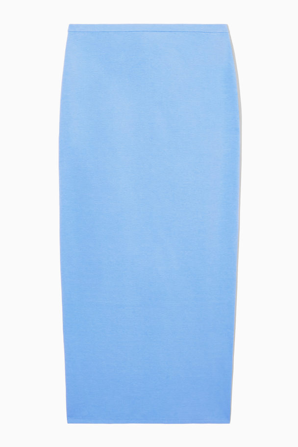 COS Column Maxi Skirt Light Blue