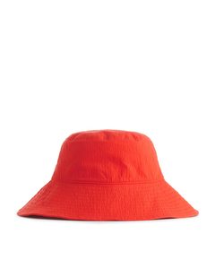 Seersucker Bucket Hat Orange