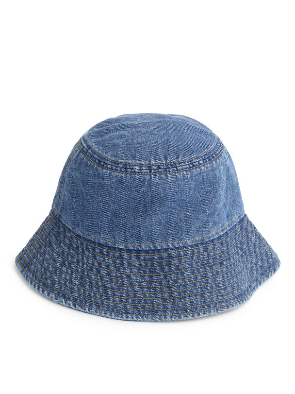 ARKET Fischerhut aus Denim Blau