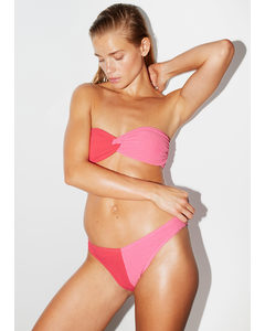 Zweifarbige Bikinihose Pink/Rot