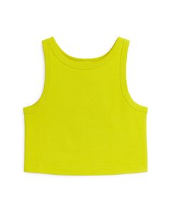 Cropped Tank Top Yellow