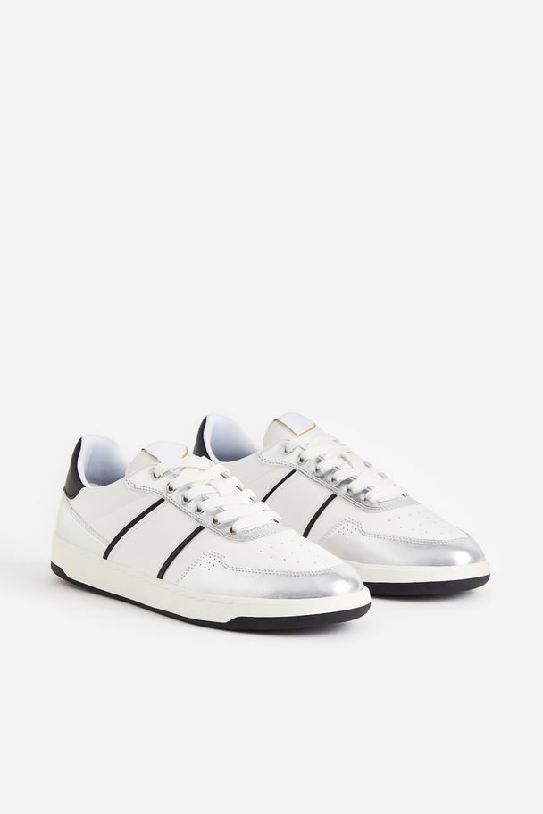 H&M Sneakers Hvid/sølv