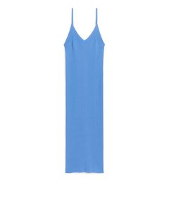 Knitted Strap Dress Blue