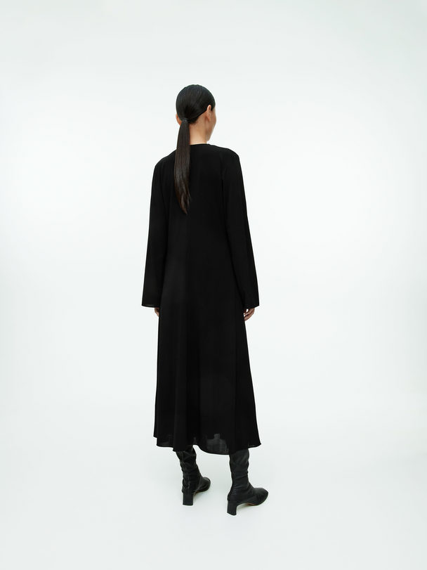 ARKET Twisted V-neck Dress Black