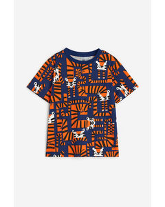 T-shirt I Bomuld Orange/tiger