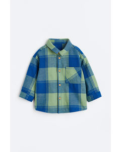 Flannel Shirt Green/blue Checked
