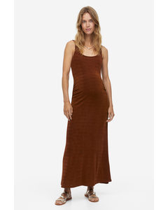 Mama Shimmering Jersey Dress Brown