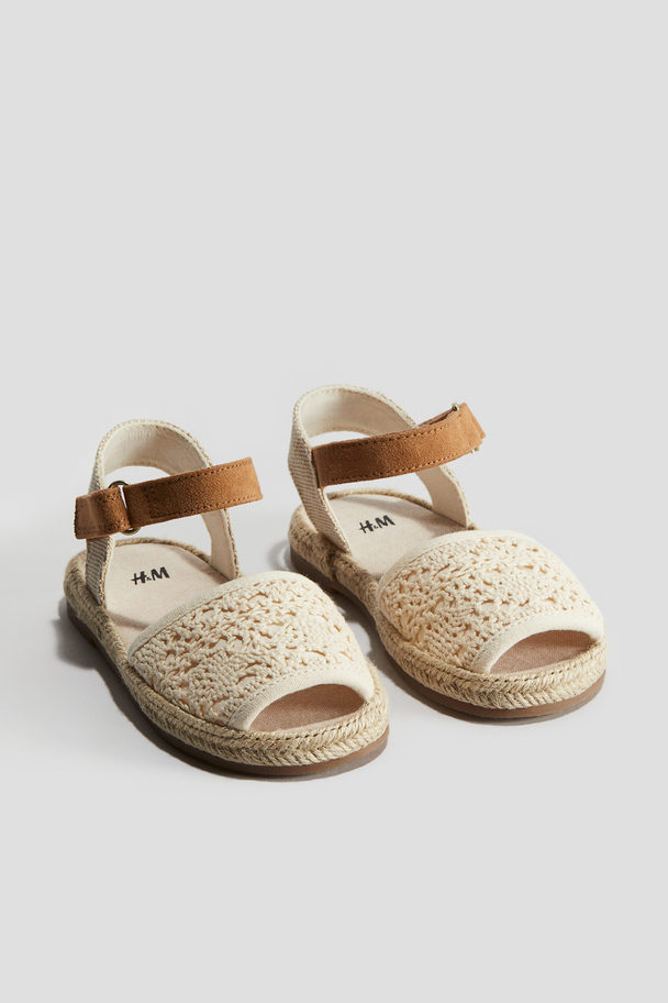H&M Sandals Natural White/brown