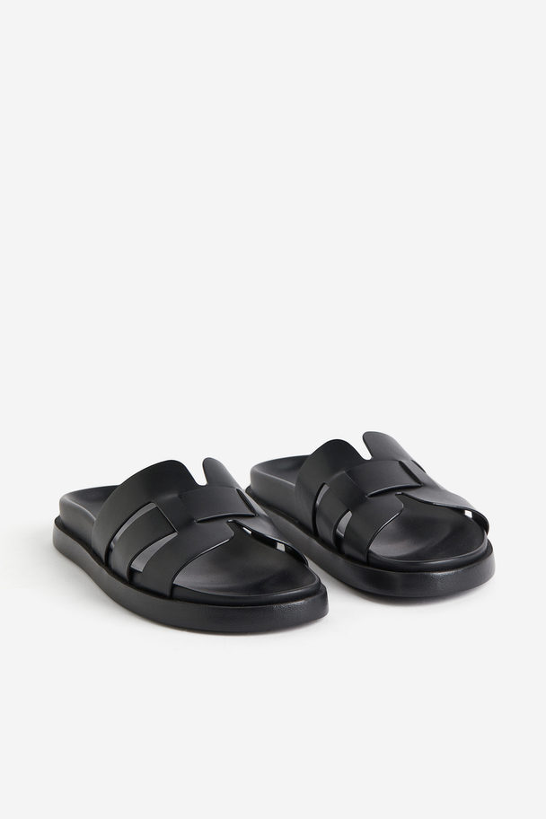 H&M Slides Black