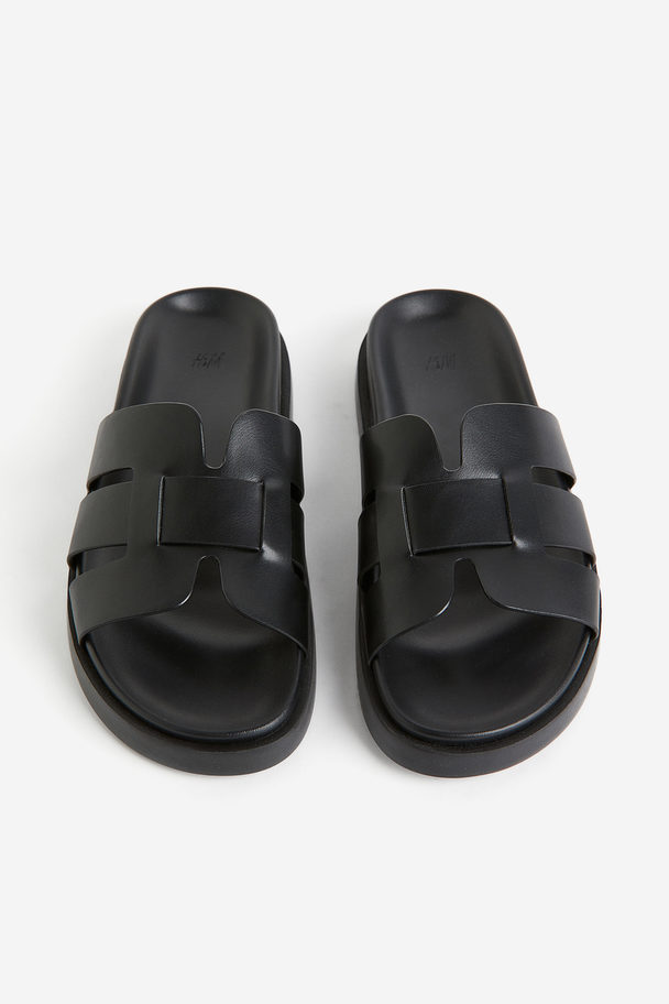 H&M Slides Black