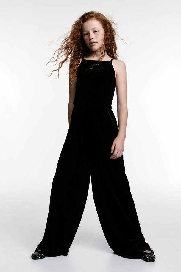 H&M Jumpsuit mit Trägern Schwarz