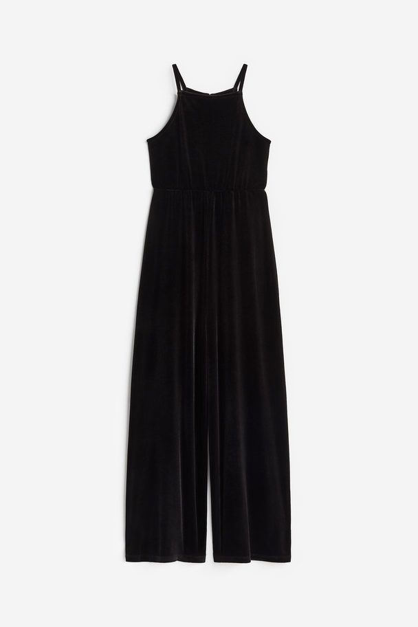 H&M Jumpsuit mit Trägern Schwarz