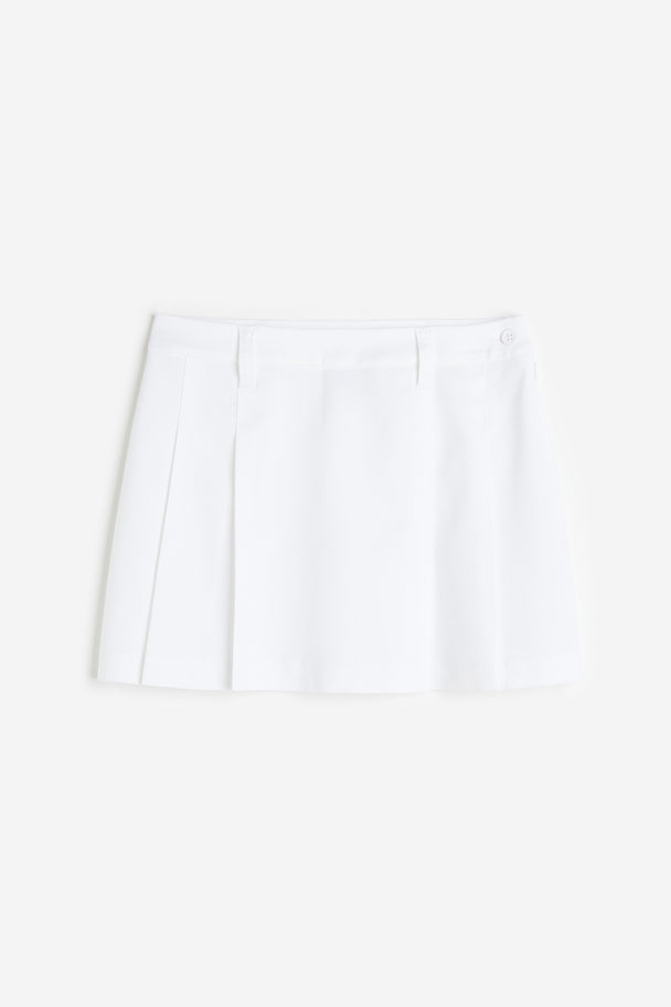 H&M Pleated Skirt White
