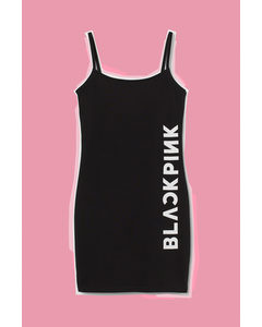 Fitted Dress Black/blackpink