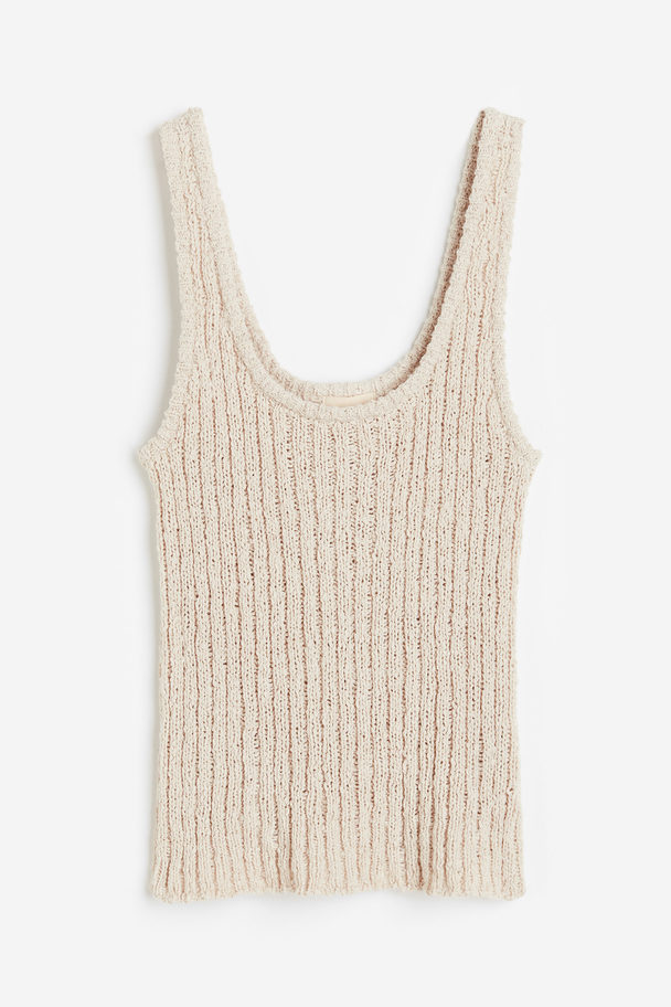 H&M Knitted Vest Top Light Beige
